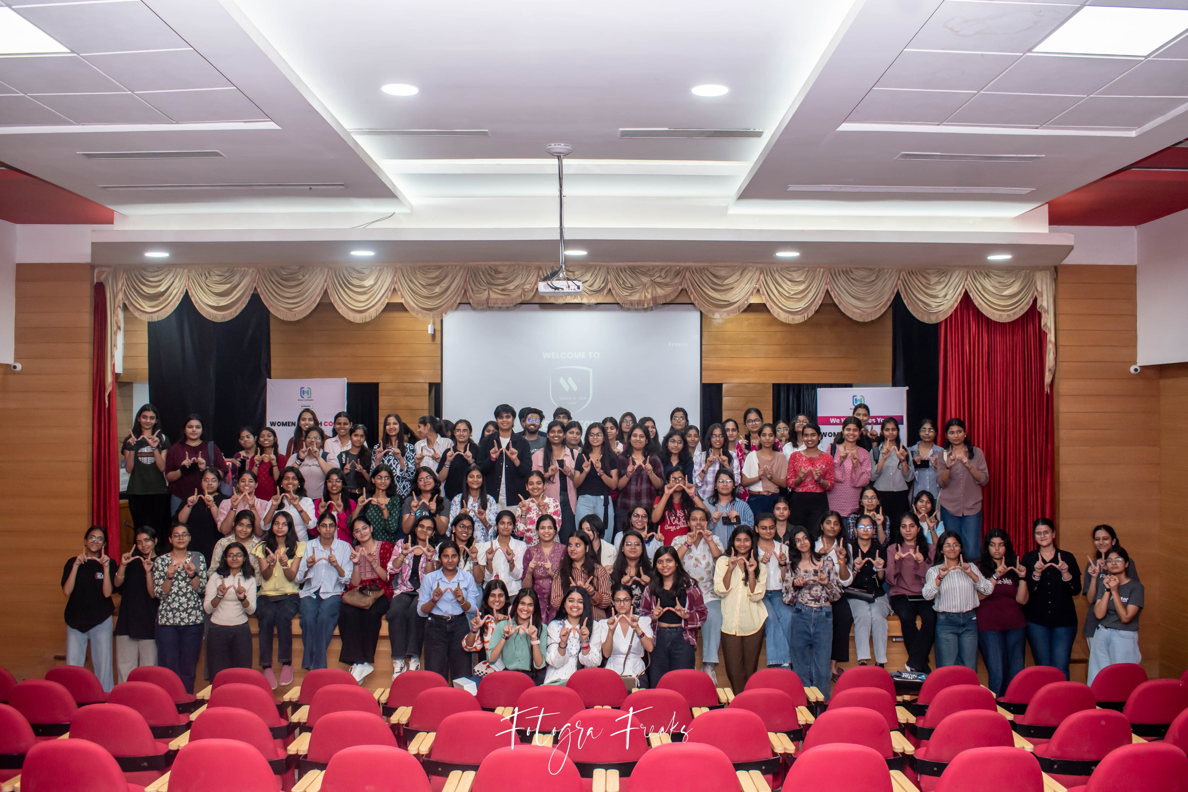 WITCONF 3.0 group photo on stage
